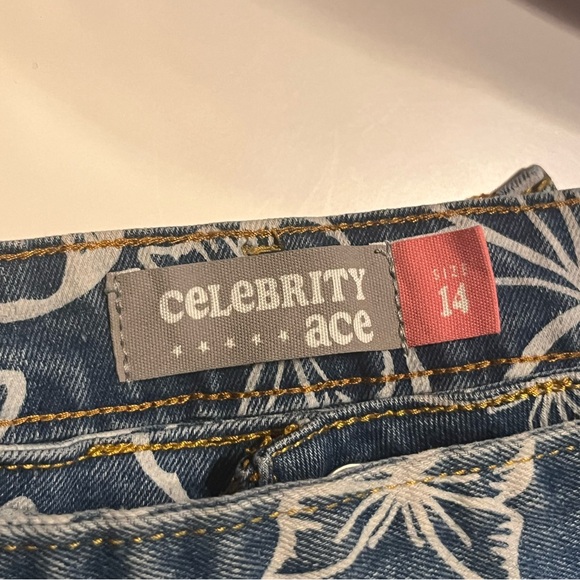 Y2K/ Celebrity Ace/Butterfly Jean/Straight Leg/ Painters Pockets/Butterfly Print - Picture 3 of 8